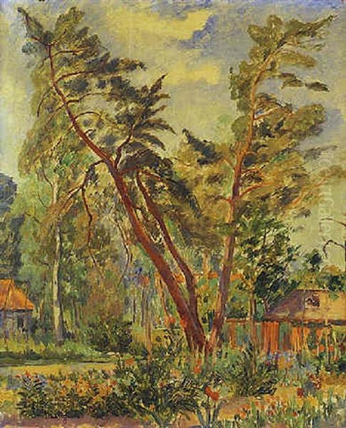 La Reinerie, Les Deux Arbres Oil Painting by Henri Charles Manguin