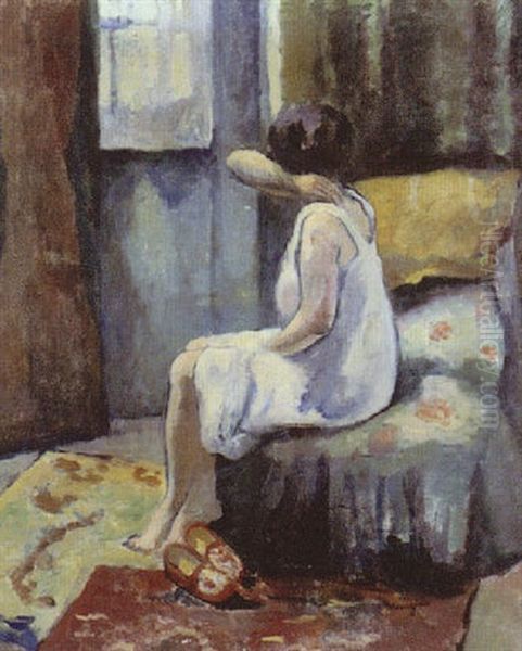 Interieur, Femme En Chemise by Henri Charles Manguin