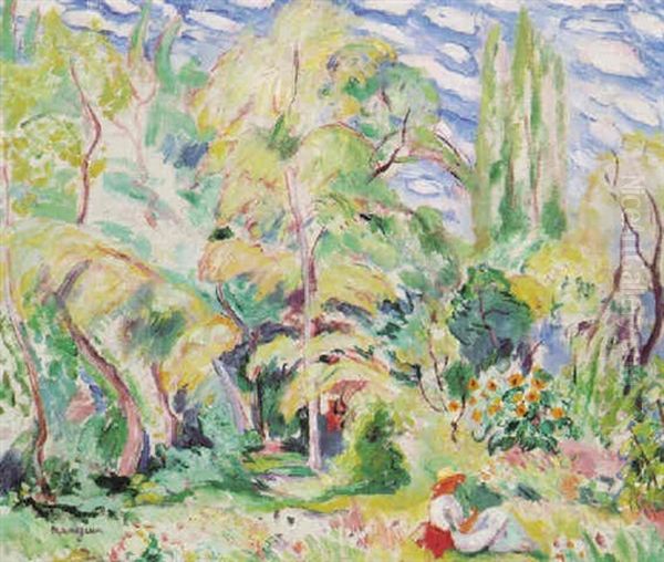 Sous-bois A Colombier Oil Painting by Henri Charles Manguin