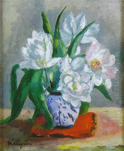 Bouquet De Fleurs Oil Painting by Henri Charles Manguin