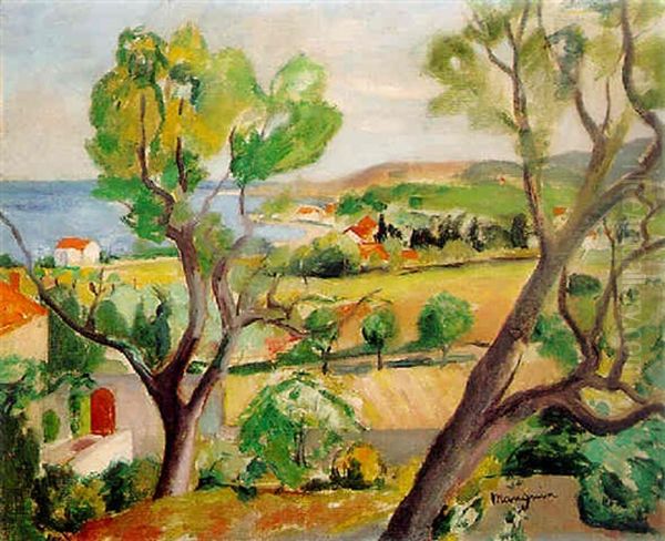 St. Tropez Vu De Sinopolis Oil Painting by Henri Charles Manguin