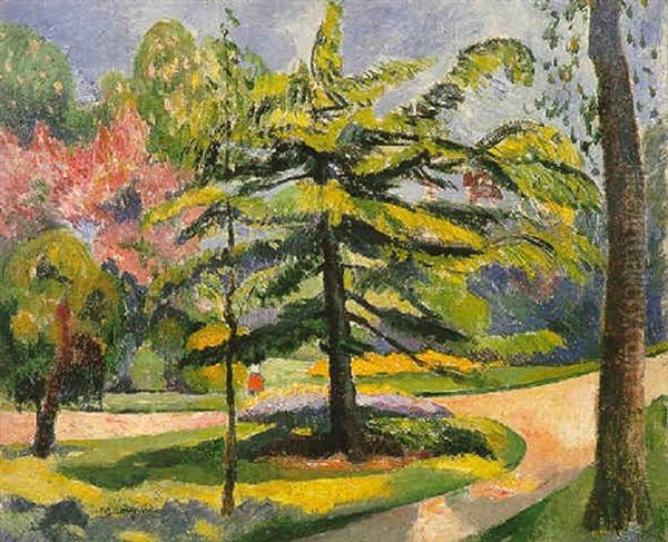 Un Sapin Au Bois De Boulogne Oil Painting by Henri Charles Manguin