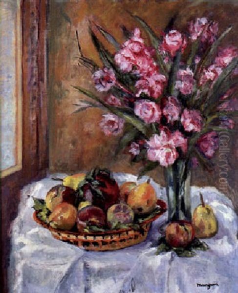 Lauriers Roses Et Fruits Oil Painting by Henri Charles Manguin