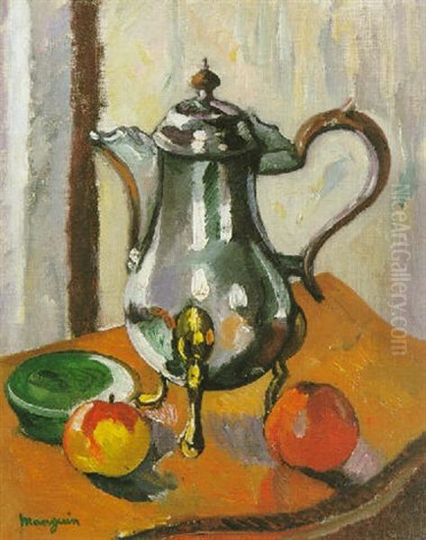 Cafetiere Tripode Et Pommes Oil Painting by Henri Charles Manguin