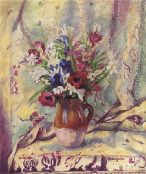 Bouquet De Fleurs Oil Painting by Henri Charles Manguin