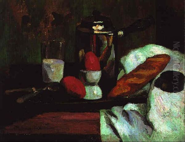 Nature Morte, Oeufs Rouges Oil Painting by Henri Charles Manguin