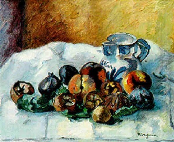 Pichet Et Fruits Oil Painting by Henri Charles Manguin