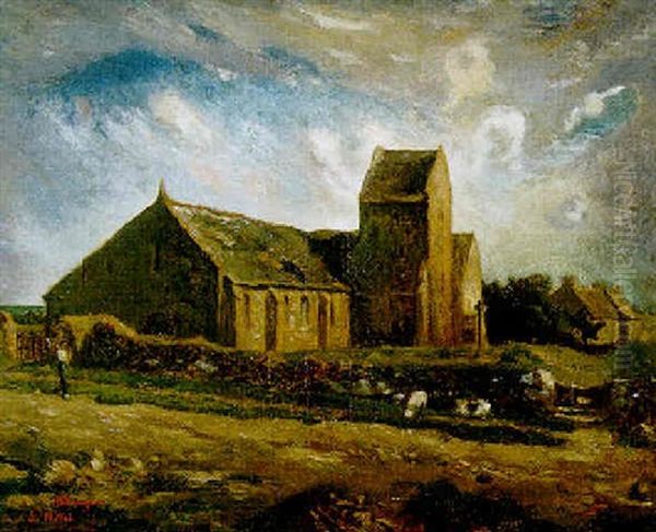 Eglise, Hommage A Millet Oil Painting by Henri Charles Manguin