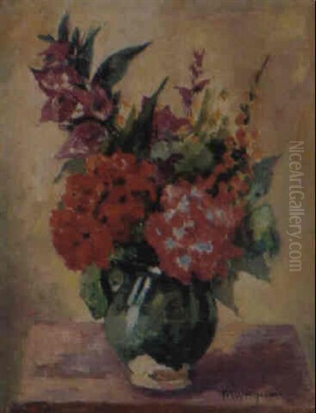 Bouquet De Fleurs Oil Painting by Henri Charles Manguin