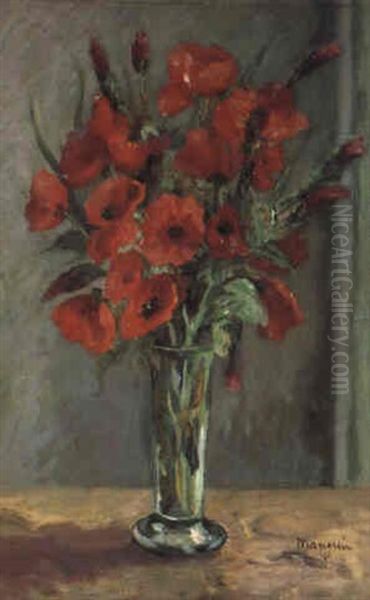 Coquelicots Oil Painting by Henri Charles Manguin