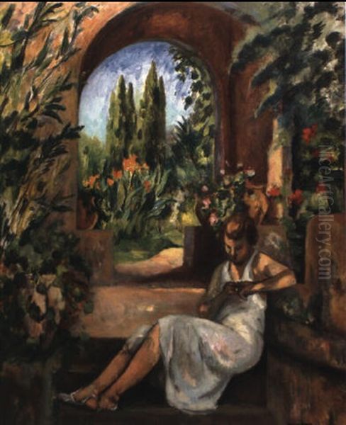 Figure Sous La Voute Oil Painting by Henri Charles Manguin