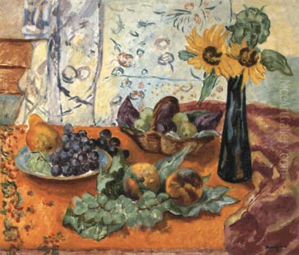 Soleils Et Fruits Oil Painting by Henri Charles Manguin