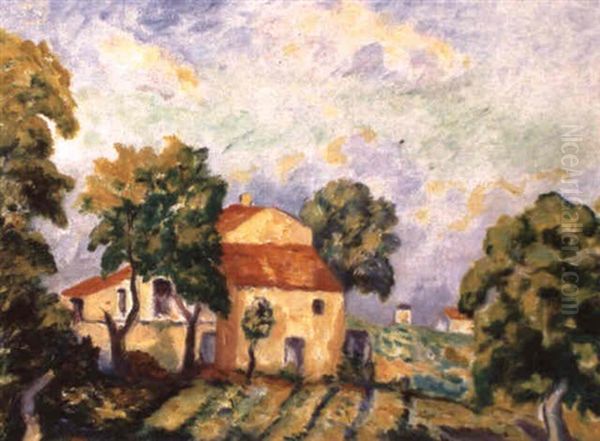 La Ferme Olivier Oil Painting by Henri Charles Manguin