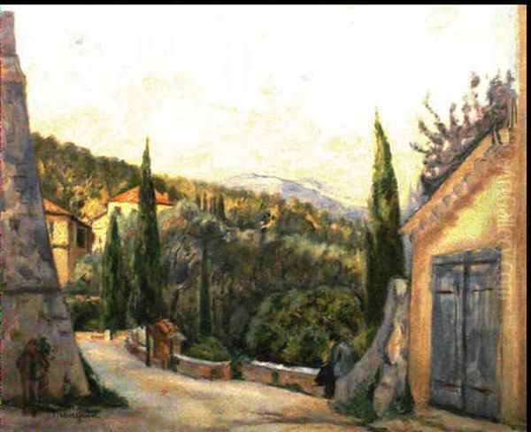 Le Chemin De La Colombe D'or, A Saint-paul De Vence Oil Painting by Henri Charles Manguin