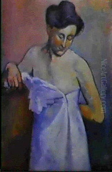 Femme En Chemise, Jeanne Oil Painting by Henri Charles Manguin