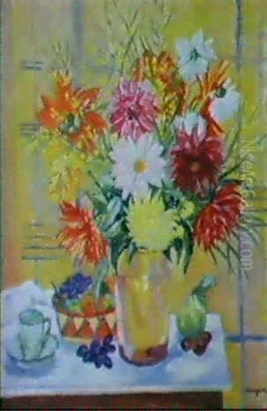 Fleurs Dans Un Vase Oil Painting by Henri Charles Manguin