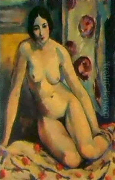 Jeune Femme Nue Assise by Henri Charles Manguin