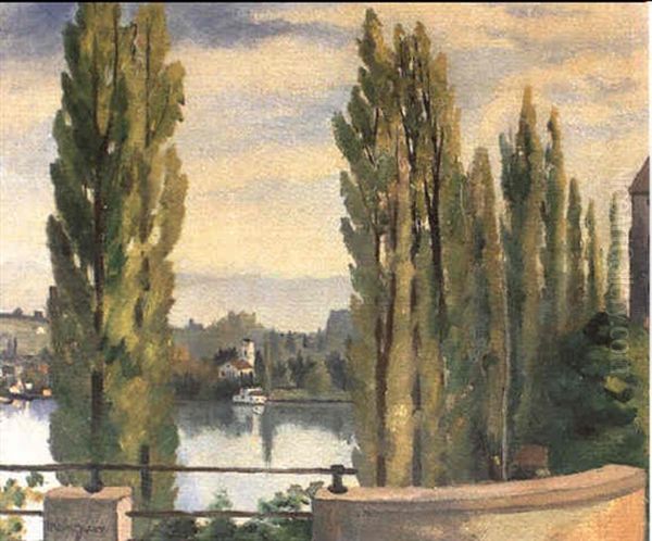 Terrasse Sur Le Fleuve Oil Painting by Henri Charles Manguin