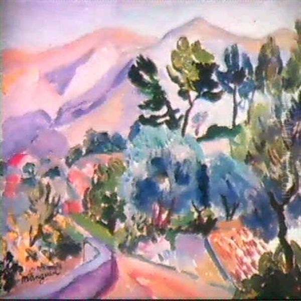 Les Pins Autour De La Servianne Oil Painting by Henri Charles Manguin