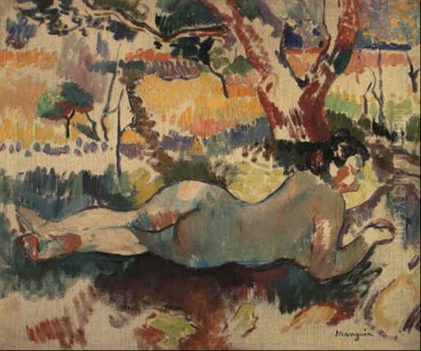 Nu Sous Les Arbres Oil Painting by Henri Charles Manguin