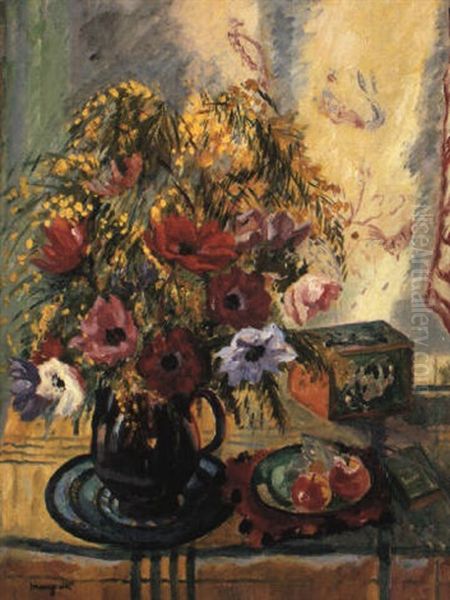 Fleurs Et Fruits Oil Painting by Henri Charles Manguin