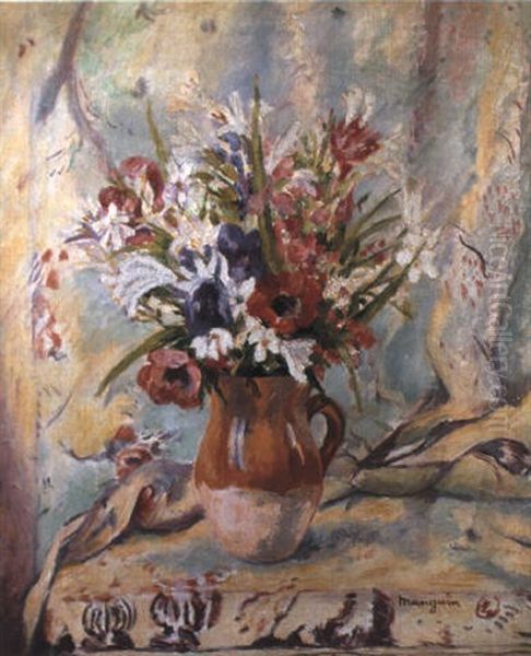 Bouquet De Fleurs Oil Painting by Henri Charles Manguin