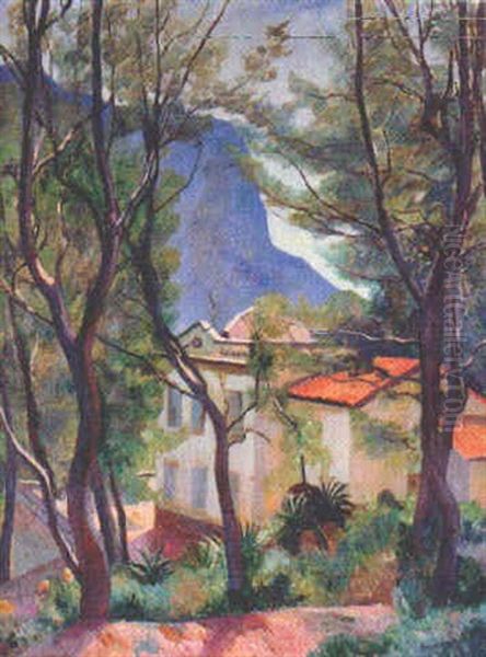 Maison Rose Oil Painting by Henri Charles Manguin