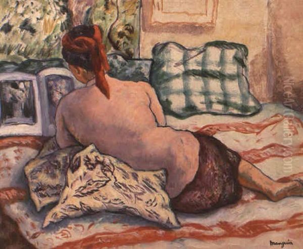 Odette Dans L'atelier, Avignon Oil Painting by Henri Charles Manguin