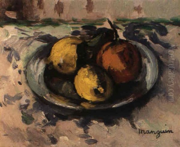 Nature Morte Aux Citrons Et Oranges Oil Painting by Henri Charles Manguin