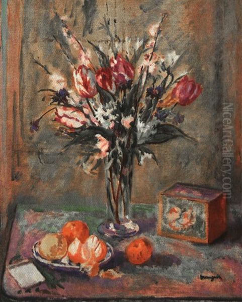 Bouquet Et Fruits Oil Painting by Henri Charles Manguin