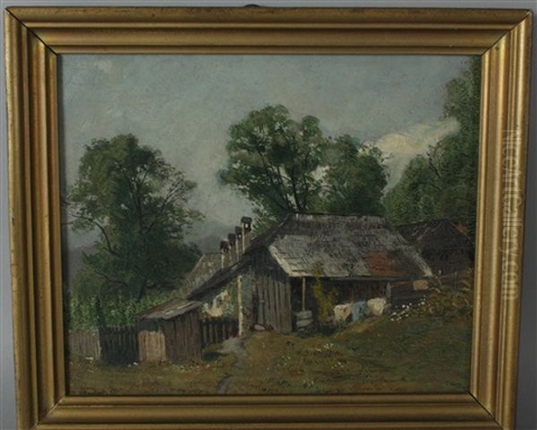 Bauernhaus Oil Painting by Eduard Manhart