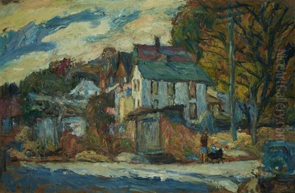 Autumn. White Plains Oil Painting by Abraham Manievich