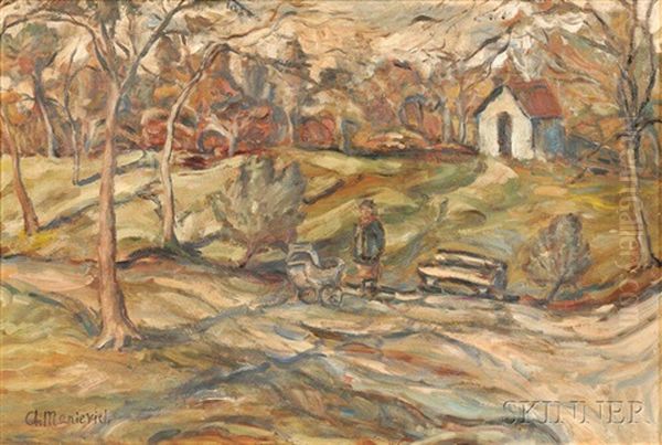 A Walk In The Park Oil Painting by Abraham Manievich