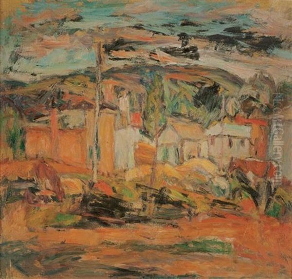 Landscape With Houses Oil Painting by Abraham Manievich