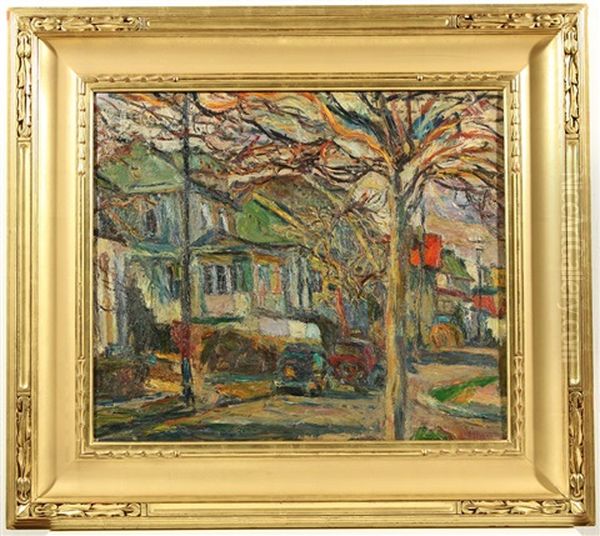 Quiet Autumn Day (+ Untitled, Unfinished Painting, Verso) Oil Painting by Abraham Manievich