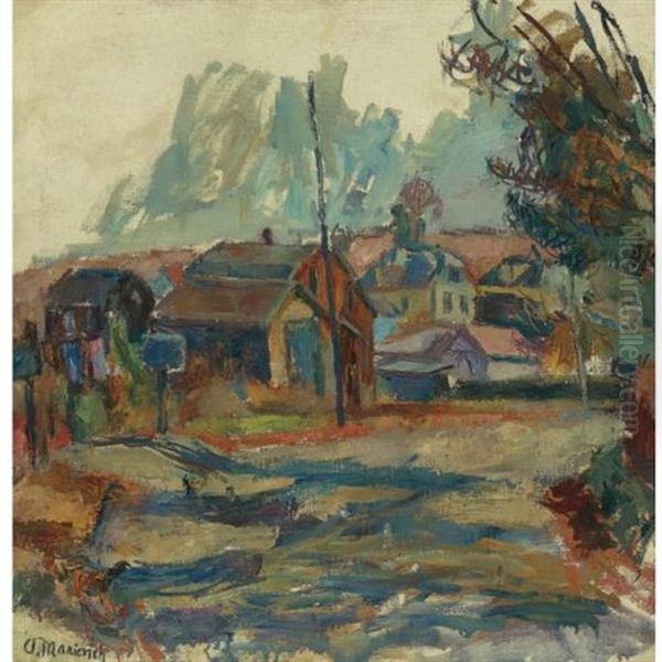 Landscape (dbl-sided) Oil Painting by Abraham Manievich