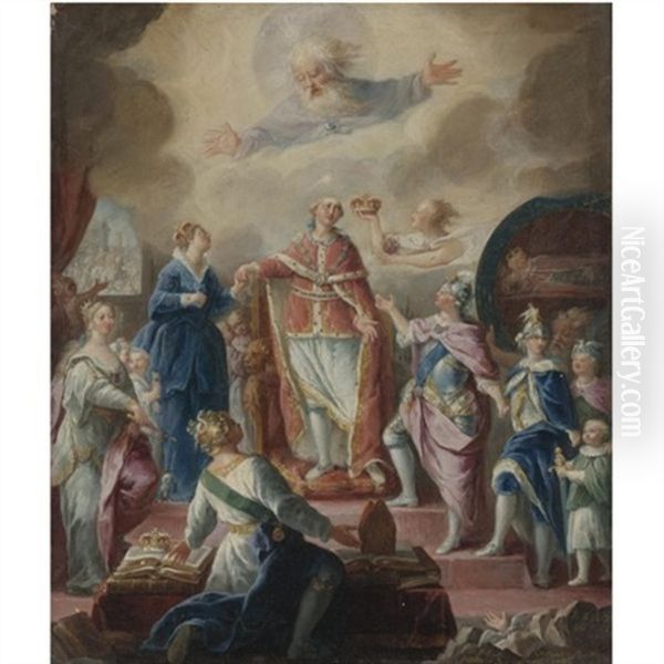 Coronation Of King George Iii Oil Painting by Gaetano Manini