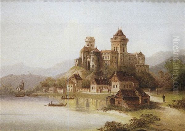 Vista De Castillo Oil Painting by Konstantin Makary Mankowski