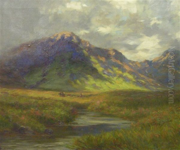 Mountain Landscape With Stream Oil Painting by Charles Macdonald Manly