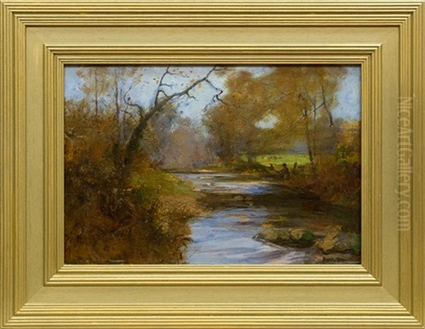 On The River Oil Painting by Alexander Mann