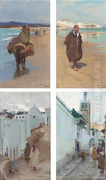 Moroccan Scenes (4 Works) Oil Painting by Alexander Mann