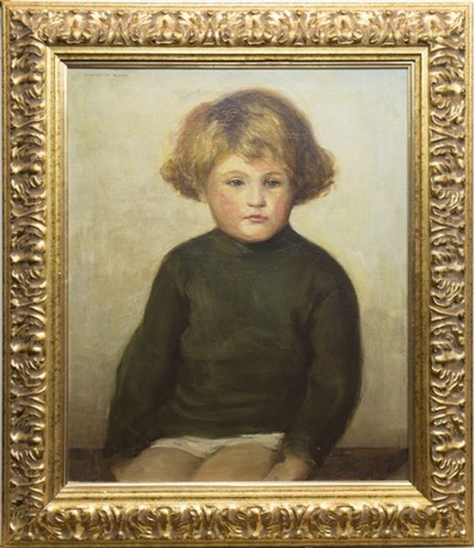 Portrait Of A Child Oil Painting by Harrington Mann