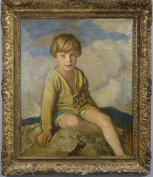 Jungenportrait Oil Painting by Harrington Mann