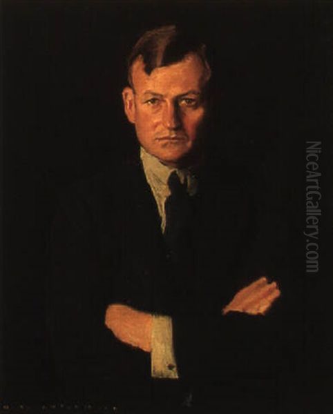 Portrait Of Sir James Dunn, Bt, Qc Oil Painting by Harrington Mann