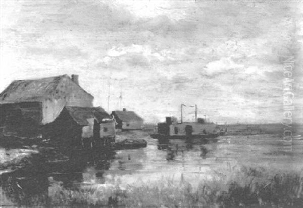 Old Wharf, Nantucket Oil Painting by Parker Mann