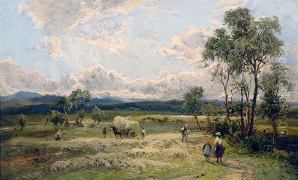 The Hayfield Oil Painting by William Manners