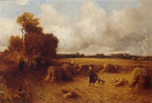 Harvesters Oil Painting by William Manners