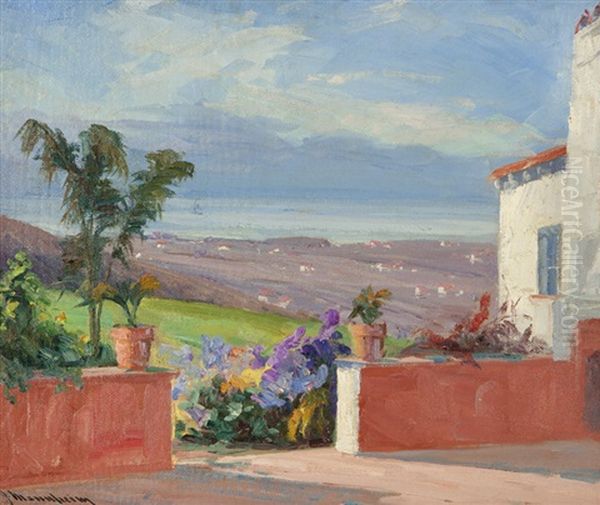 View From The Patio Oil Painting by Jean Mannheim