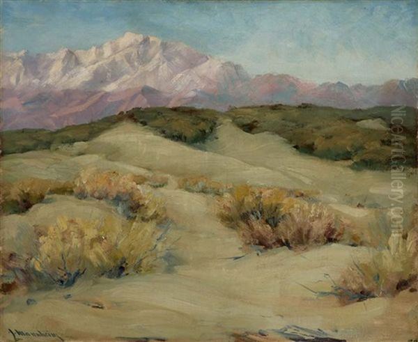 Mount San Gorgonio, Snow-capped Mountains Oil Painting by Jean Mannheim