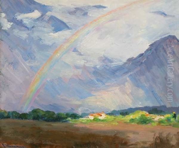 The Rainbow Oil Painting by Jean Mannheim